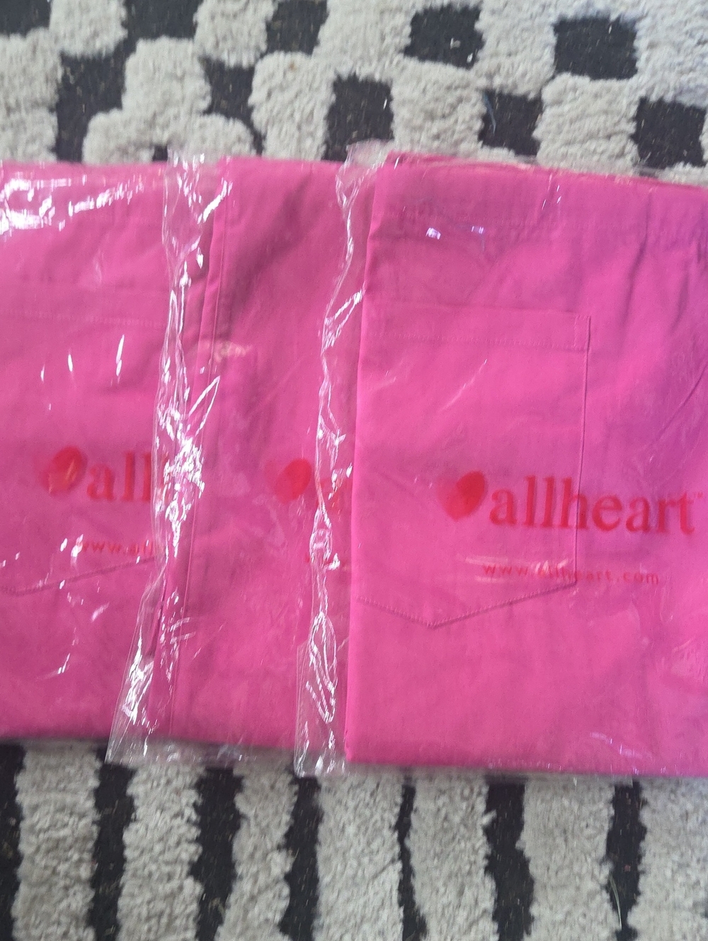 3 pairs pink 4xl scrub bottoms new in package Allheart new